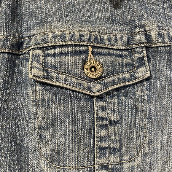 Chico’s Platinum jean jacket. Size 2 - Picture 5 of 6